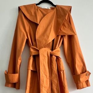 LANVIN Waxed Cotton Trench Coat